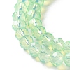 Baking Painted Transparent Glass Beads Strands DGLA-A034-J6MM-D02-3