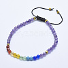 Natural Amethyst Braided Bead Bracelets BJEW-I258-M07-1