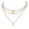 Shell Pearl Necklaces NJEW-JN04893-1