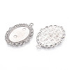 Non-Tarnish 304 Stainless Steel Pendant Cabochon Settings X-STAS-N114-02P-2