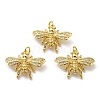 Brass with Cubic Zirconia Pendants KK-K341-21G-1