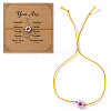 Daisy Charm Glass Seed Bead Slider Bracelets JL6020-12-1