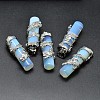 Column with Dragon Platinum Plated Brass Opal Pendants G-F228-23D-RS-1