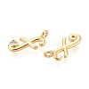 Brass Micro Pave Cubic Zirconia Charms KK-N263-97G-F-2