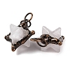 Natural Quartz Crystal Merkaba Star Pendants G-C144-01R-03-2