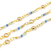 Brass Handmade Beaded Chains CHC-P011-E01-G-1