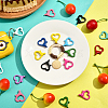 24Pcs 12 Colors Spray Painted Eco-Friendly Alloy Lobster Claw Clasps FIND-PH0003-34-3