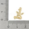 Brass Crystal Rhinestone Letter Links Connector Charms KK-S395-06G-L-3