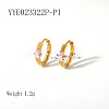 Elegant Stainless Steel Hoop Earrings QA3505-2-1