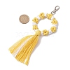 Flower Handmade Macrame Cotton Threads Pendant Decorations HJEW-JM02614-2