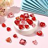 22Pcs 9 Styles Heart Theme Handmade Glass Beads FOIL-FS0001-04-4
