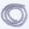 Electroplate Glass Beads Strands EGLA-A034-P8mm-B17-2