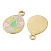 Ion Plating(IP) 304 Stainless Steel Enamel Charms STAS-U032-06G-02-2