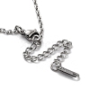 304 Stainless Steel Cable Chain Necklace NJEW-D045-12P-3