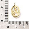 Brass Micro Pave Cubic Zirconia Pendants ZIRC-P123-01G-H01-3