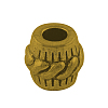 Tibetan Style Alloy Barrel Large Hole European Beads LS-TIBEB-5412-AG-LF-1