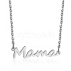 Simple Stainless Steel Mama Link Chain Necklaces for Mother's Day QW8429-7-1