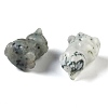 Natural Mixed Gemstone Carved Cat Figurines DJEW-M015-04-2