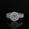 Brass Micro Pave Clear Cubic Zirconia Bangles for Women FS-WGA7409-52-1