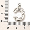 Brass Micro Pave Clear Cubic Zirconia Pendants KK-G521-01P-C-3