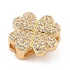 Brass Micro Pave Cubic Zirconia Slide Charms ZIRC-I068-06G-01-2