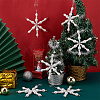 Snowflake Glass Pendant Decoration HJEW-GO00054-5
