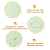 36Pcs 6 Style Brass Hoop Earring Findings KK-FH0005-44-4
