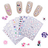 Fashewelry 10 Sheets 10 Patterns 5D Nail Art Stickers Anaglyph Decals MRMJ-FW0001-03-7