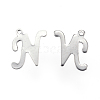 Non-Tarnish 304 Stainless Steel Letter Charms X-STAS-F039-01N-P-2