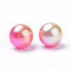 Rainbow Acrylic Imitation Pearl Beads OACR-R065-3mm-A04-2