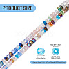 2 Starnds Electroplate Transparent Glass Beads Strands EGLA-TADJ0001-07-3