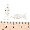 Brass Micro Pave Clear Cubic Zirconia Pendants X-KK-C080-02A-S-3