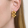 304 Stainless Steel Round Ball Stud Earrings LS-SA-CBA5A9C-02G-1