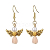 Angel Antique Golden Alloy & Resin Dangle Earrings EJEW-JE05686-08-1