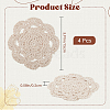 Handmade Cotton Lace Cup Coasters AJEW-GF0008-84A-2