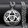 Non-Tarnish 304 Stainless Steel Pendant Necklaces NJEW-C042-01P-1