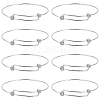 10Pcs Adjustable 304 Stainless Steel Bangles Making  MAK-BBC0001-16-1