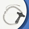 304 Stainless Steel Enamel Link Bracelets BJEW-P356-01A-P-3
