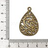 Tibetan Style Alloy Filigree Teardrop Pendants TIBEP-Q041-042AB-NR-3