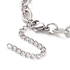 Non-Tarnish 304 Stainless Steel Textured Cable Chain Bracelet for Men Women BJEW-E031-11P-02-3