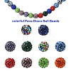 30Pcs Pave Disco Ball Beads RB-YW0001-14B-5