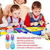 FINGERINSPIRE 4Pcs 4 Colors Plastic Craft Punch for Scrapbooking & Paper Crafts TOOL-FG0001-11-5