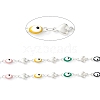 304 Stainless Steel Enamel  Link Chains STAS-H145-10B-P-2