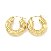 Ion Plating(IP) 304 Stainless Steel Hoop Earrings for Women EJEW-G401-01F-G-1