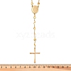 201 Stainless Steel Rosary Bead Necklaces NJEW-B143-06G-5