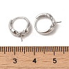 Rhodium Plated 925 Sterling Silver Hoop Earring Findings STER-P056-02P-3