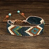 Bohemian Style Glass Bead Braided Bracelets ZD3902-4-1