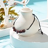 Natural Garnet Chips Braided Bead Bracelet X-BJEW-JB08019-12-2