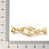 Brass Fold Over Clasps KK-K389-118G-3