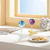 2 Sets 2 Colors Alloy & Iron Crystal Ball Holders ODIS-CA0001-27-7